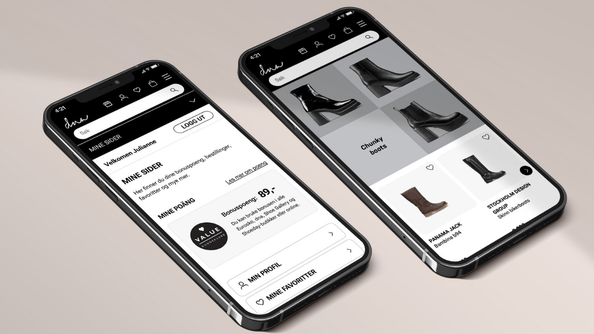 Two mobile devices showing Eurosko's website